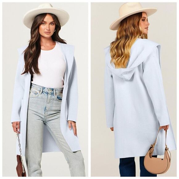 ANRABESS Cardigan for Women Open Front Oversized Hoodie Sweater Coat Casual Pock - Picture 9 of 9